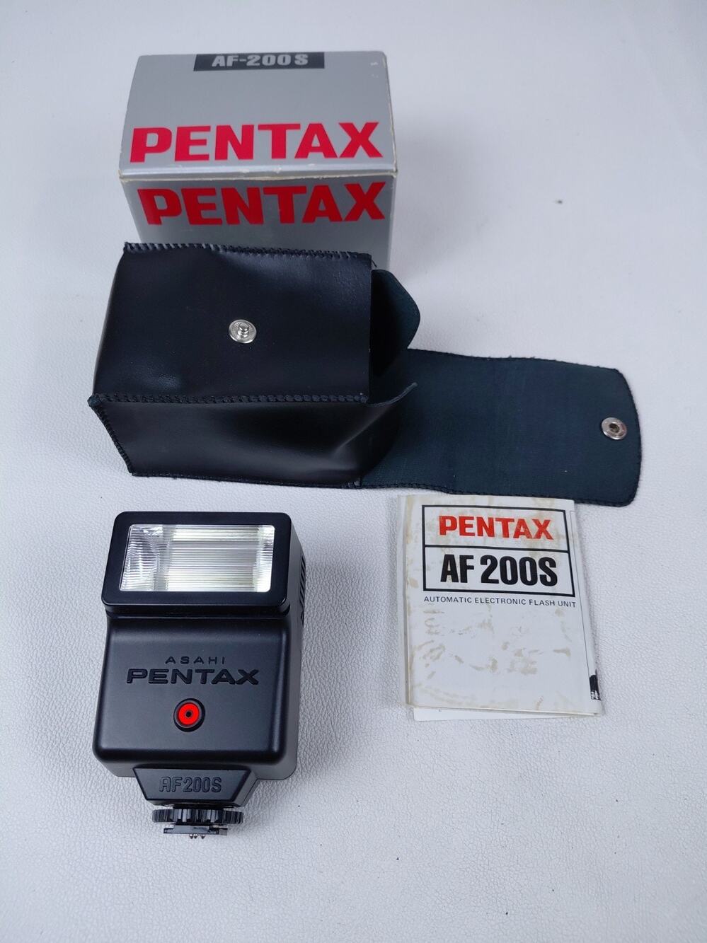 PENTAX AF 200S- Shoe Mount Flash--EX+ WITH BOX MANUAL AND CASE